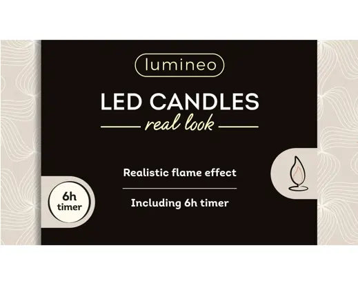 Set 2 Candele LED Oro Luce Calda Ø2,2xH42,5 cm Kaemingk – Candele Decorative Natalizie