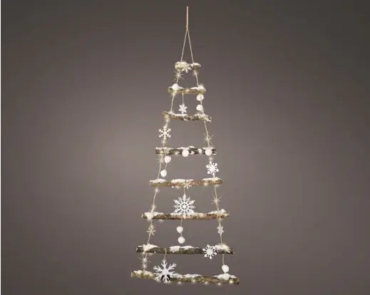 Albero di Natale in Legno con Micro LED H100 cm Kaemingk – Decorazione Luminosa Natalizia da Interno