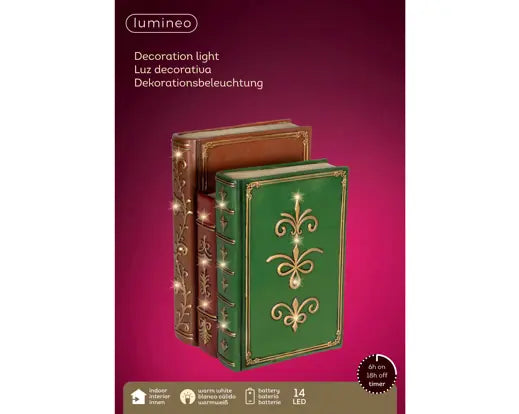 Libro Decorativo Harry Potter con LED in Resina 15x18x27 cm Kaemingk – Decorazione Luminosa Natalizia