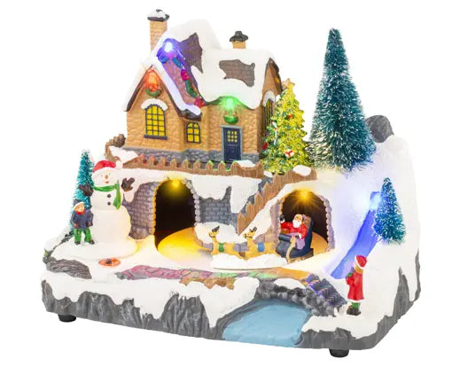 Villaggio Natalizio Decorativo 13x20x18 cm Modelli Assortiti Kaemingk