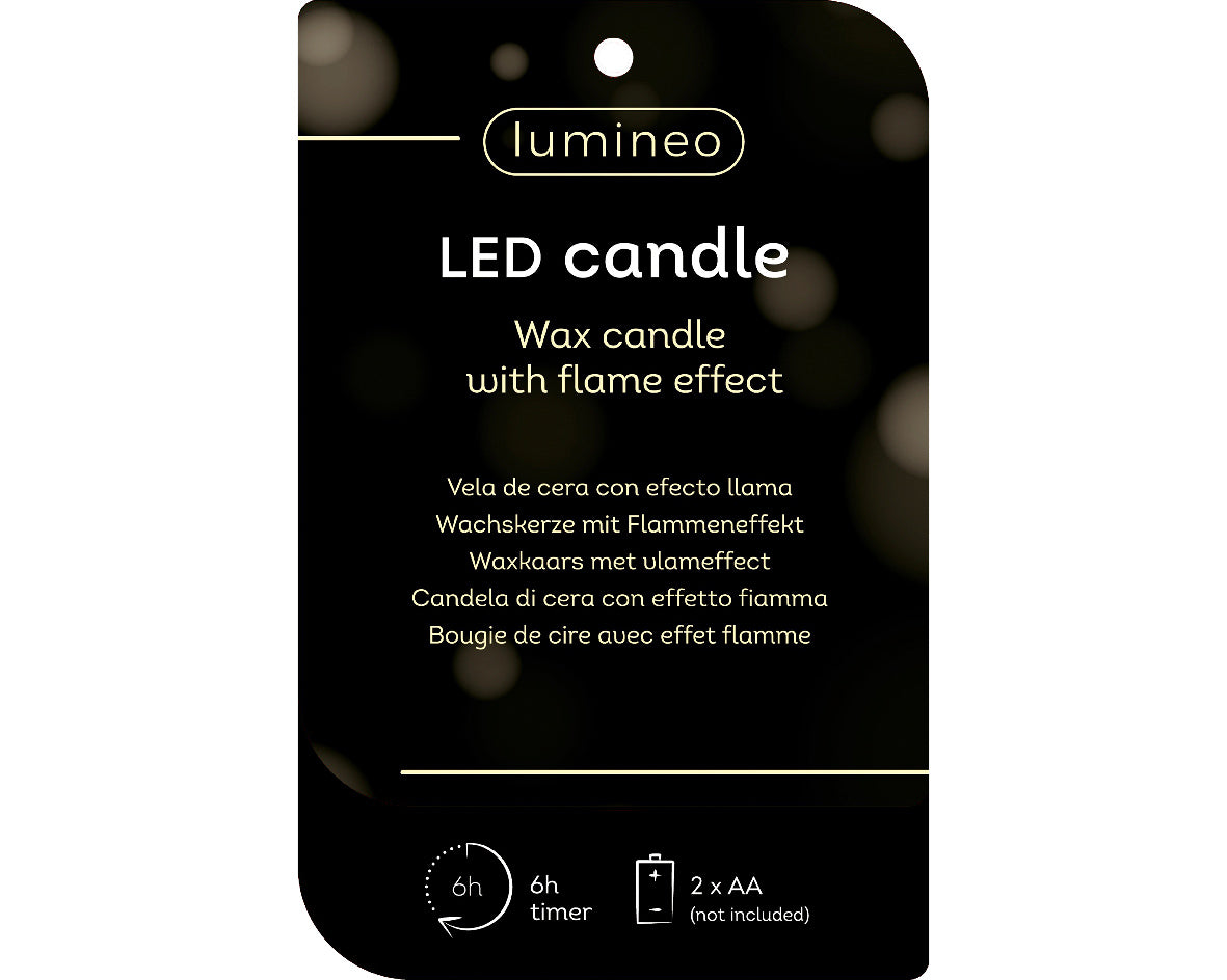 Candela in vera cera a led dia10cm Alt.14cm Kaemingk