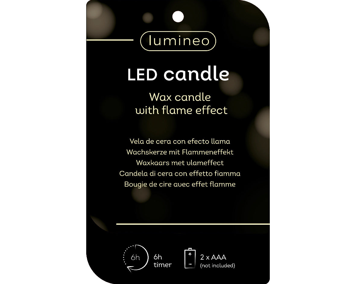 Candela led in vera cera verde cilindrica diversi strati Kaemingk