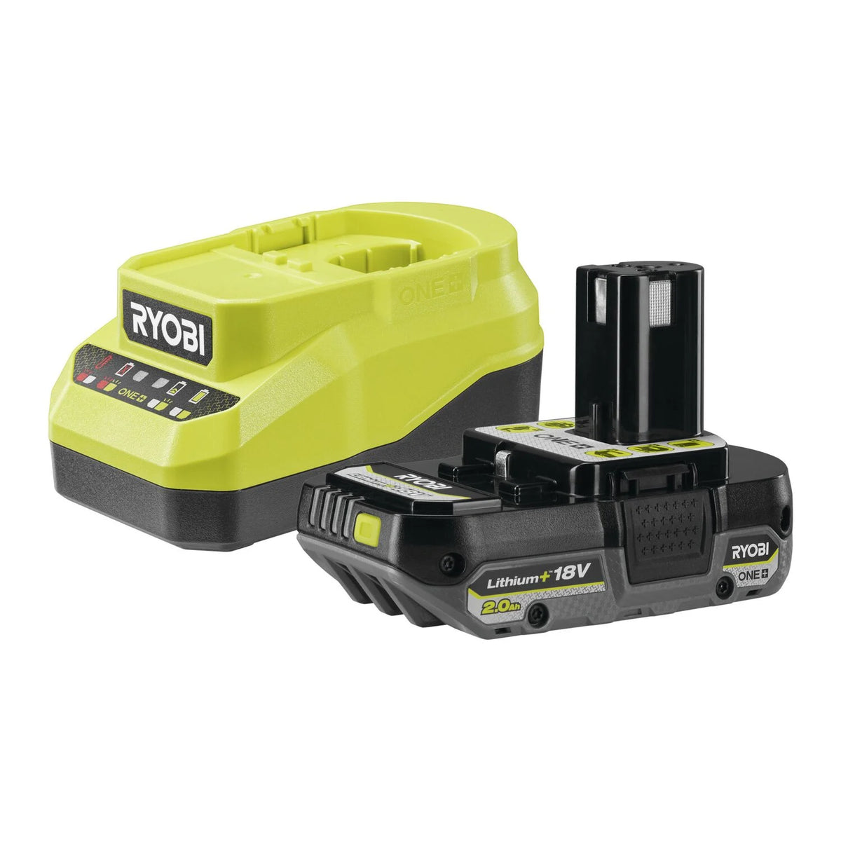Kit Batteria 18V 2,0 Ah e Caricabatterie ONE+ Ryobi RC18120A-120C