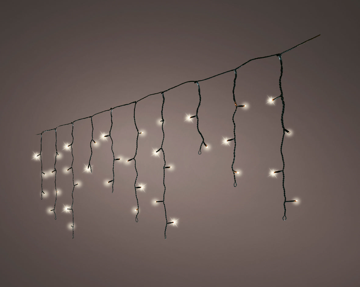 Luci di Natale 490 mini led effetto ghiacciolo bianco Lun.2000cm Alt.50cm 490L Kaemingk