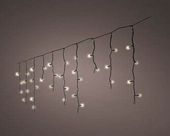 Luci di Natale 490 mini led effetto ghiacciolo bianco Lun.2000cm Alt.50cm 490L Kaemingk