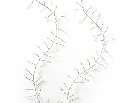 Catena Luci Micro LED Natalizie 600cm 8 Funzioni Cavo Argento Silver Luce Calda | Kaemingk