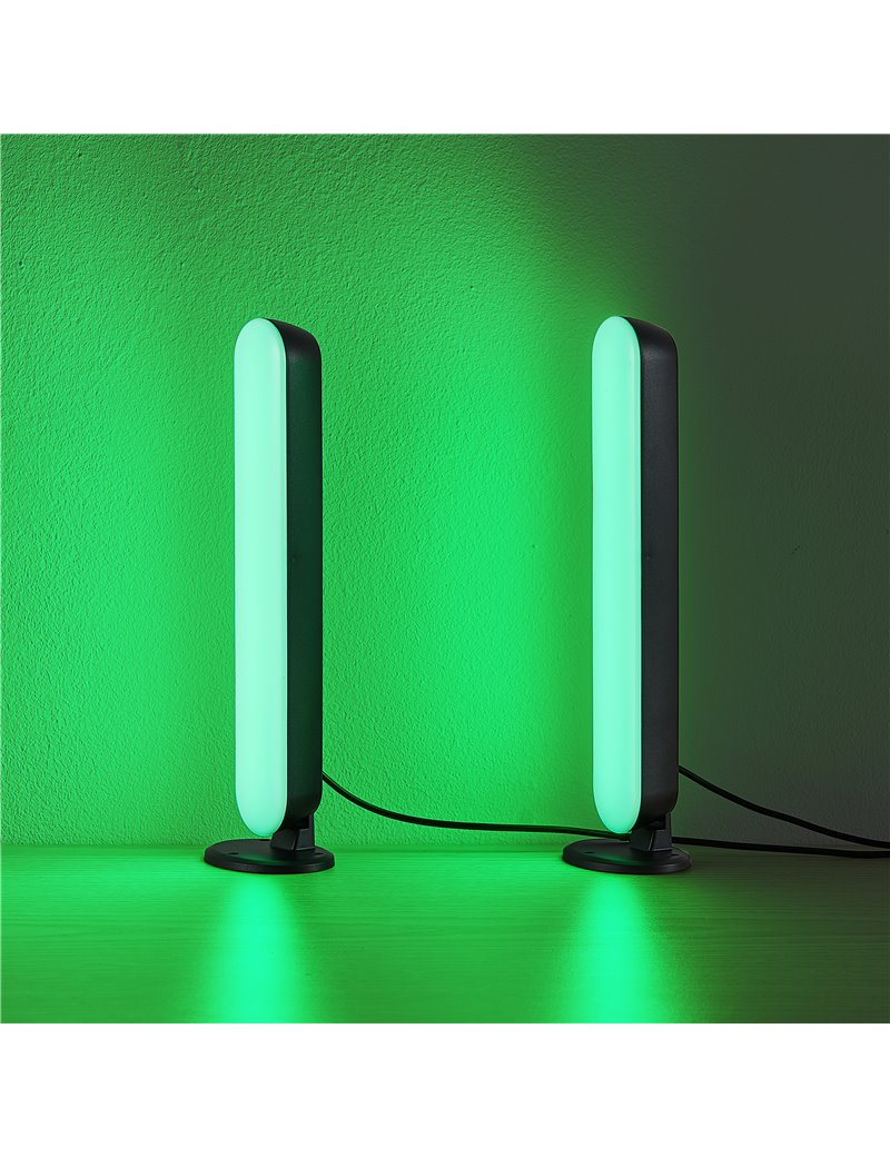 Set 2 Lampade da Tavolo e Applique LED EGLO con Telecomando, Multifunzione Luce Bianca + RGB Dinamica e Controllo Intensità | EGLO