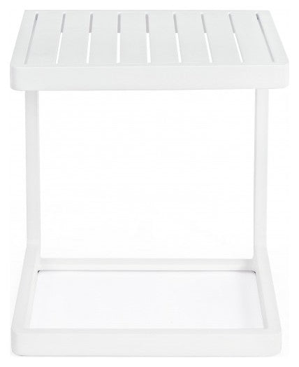 Tavolino da esterno per piscina terrazza giardino 40x40 colore bianco 