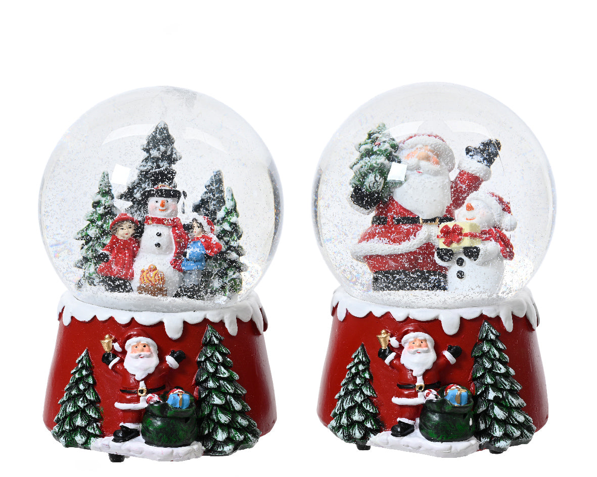 Addobbo natalizio carillon con neve, 1 pezzo, 2 colorazioni dia10cm Alt.14.5cm Kaemingk