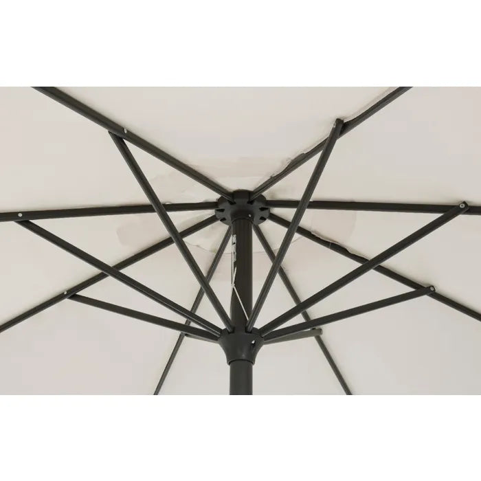 Ombrellone da Giardino Bizzotto Yes Kalife Ø 300 cm, Struttura Antracite e Telo Poliestere Ecru
