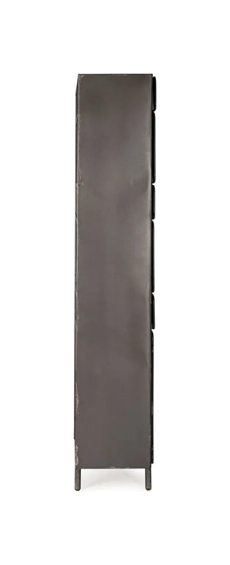 Cassettiera industriale a 10 cassetti in acciaio e legno Store Bizzotto
