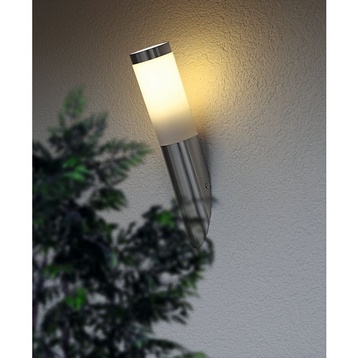 Paletto inox led 15W struttura in alluminio luce calda 