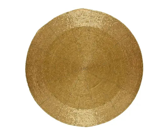 Tovaglietta Natalizia Rotonda Decorativa Diametro 35cm Colore Oro Gold | Kaemingk