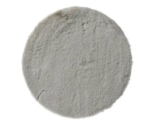 Tappeto Decorativo Rotondo Diametro 38cm Colore Beige Effetto Pelo di Coniglio Rabbit | Kaemingk