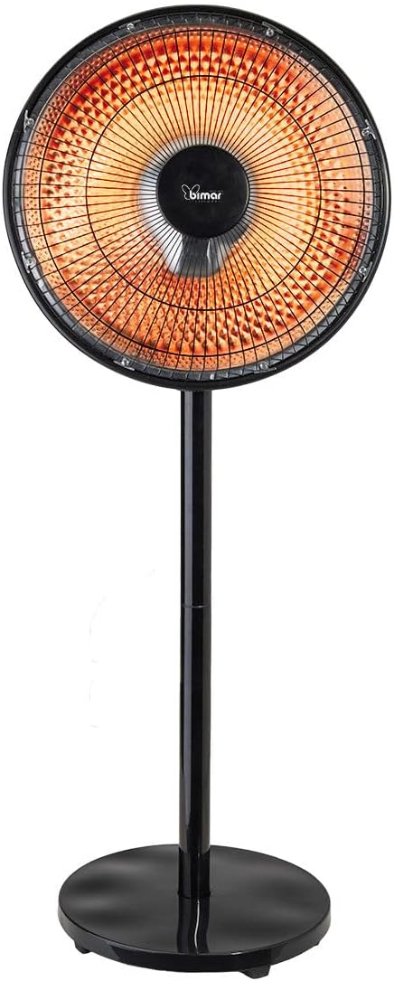 Stufa radiante a parabola Solemio HR320 , Lampada riscaldante, Stufa radiante infrarossi, Stufa portatile, Potenza regolabile, Oscillazione automatica, Con interruttore di sicurezza ribaltamento | Bimar