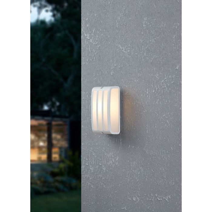 Applique da esterno Camarda E27 alluminio bianco IP54 Eglo