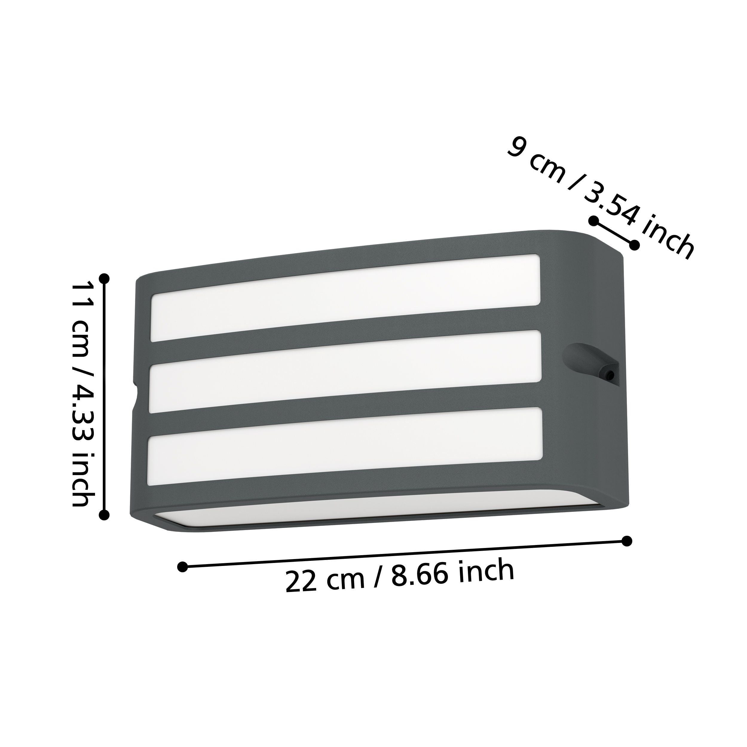 Applique da esterno Camarda E27 alluminio antracite IP54 Eglo