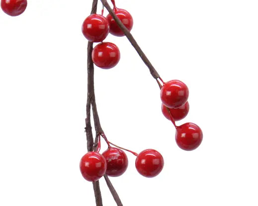 Ghirlanda Natalizia con Bacche Rosse Artificiali 130 cm Kaemingk – Decorazione per Camino, Mensole e Centrotavola