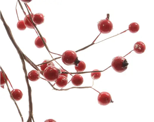 Ghirlanda Natalizia Decorativa in Schiuma Foam con Glitter e Bacche Effetto Neve Snow Berries | Kaemingk