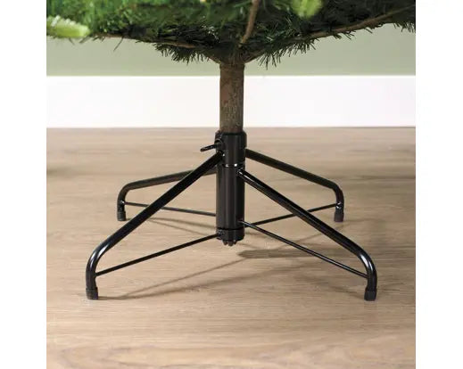 Albero di Natale Slim Fir Verde H240 cm con 450 LED Bianco Caldo Kaemingk – Diametro 73 cm per Interni