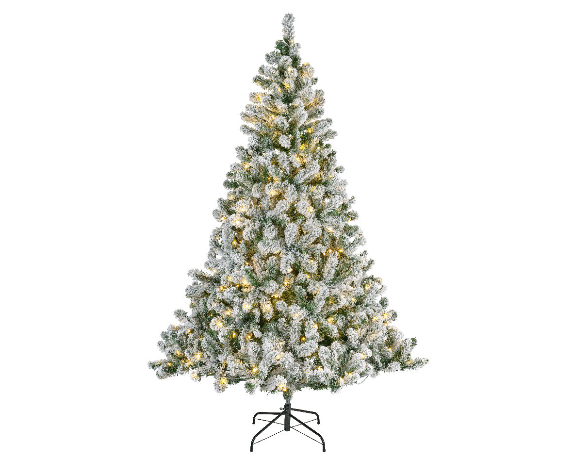 Albero di natale con led integrati dia137cm Alt.210cm green Kaemingk