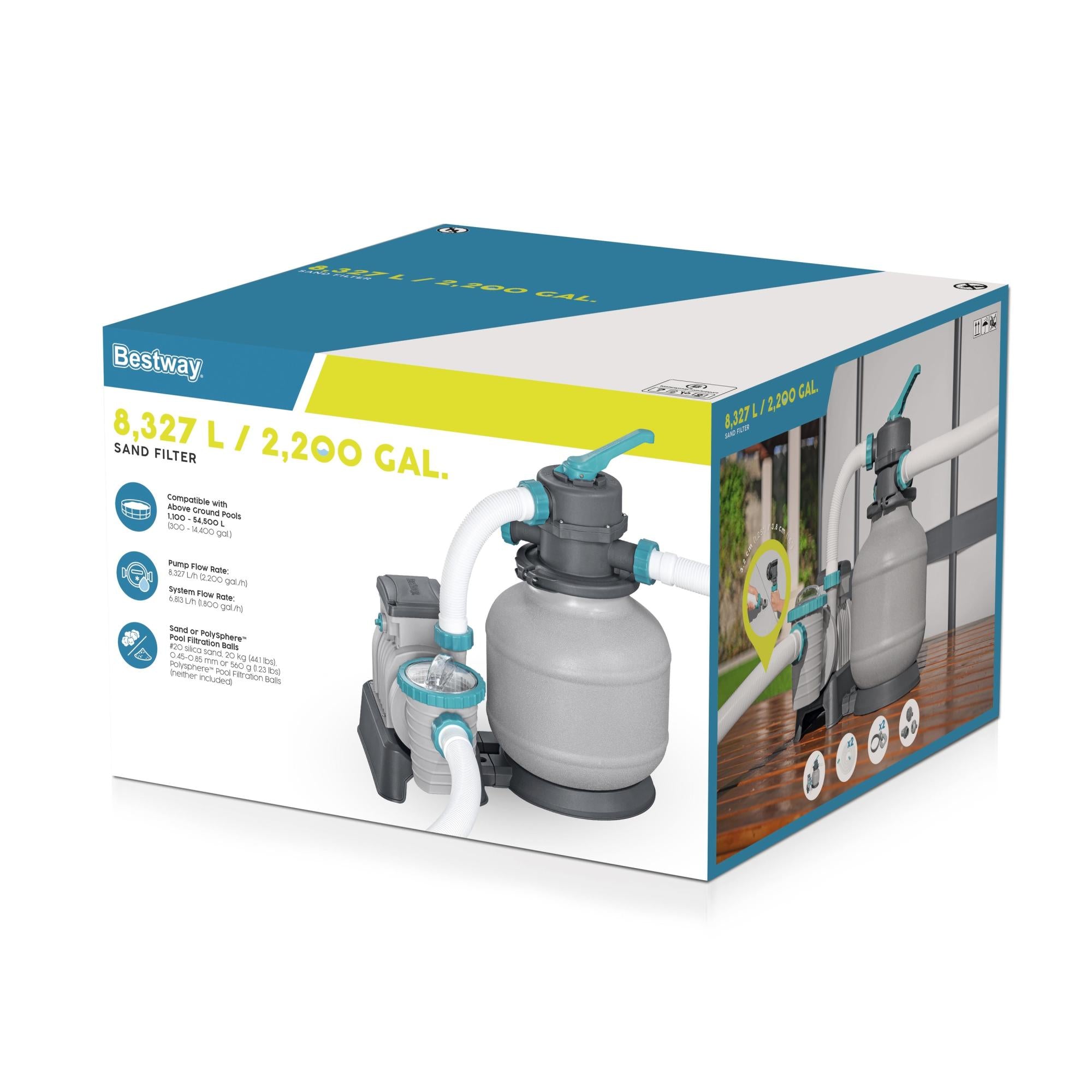 Filtro piscina a sabbia da 8.327 L/H New Generation Bestway