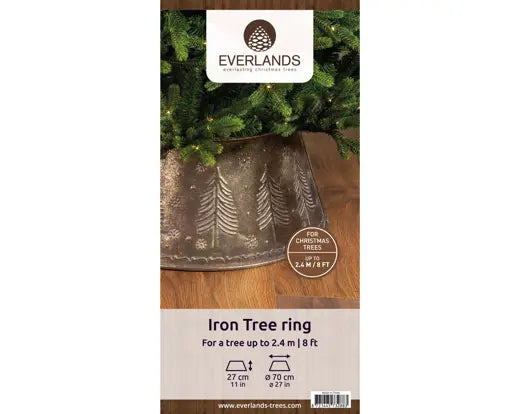 Copri Base Albero di Natale in Metallo Ø70 cm Kaemingk – Copertura Decorativa per Supporto Albero Natalizio