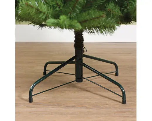 Albero di Natale Artificiale Bretton Fir 180 cm Verde Ø99 cm in PE e PVC con Base in Metallo Everlands Kaemingk