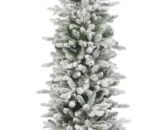 Albero di Natale Slim Fir Innevato H210 cm Ø68 cm Kaemingk Everlands – 1173 Punte in PE/PVC con Base in Metallo