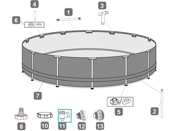 Valvola Planger per Piscine Bestway/Intex - Accessorio di Ricambio per una Tenuta Sicura e Affidabile.