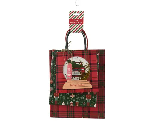 Set 3 Sacchetti Regalo Natalizi Decorativi Assortiti 26x32x14cm H | Kaemingk