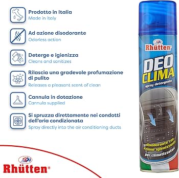 Rhütten Deo Clima 400 ml Detergente Igienizzante Climatizzatore Auto
