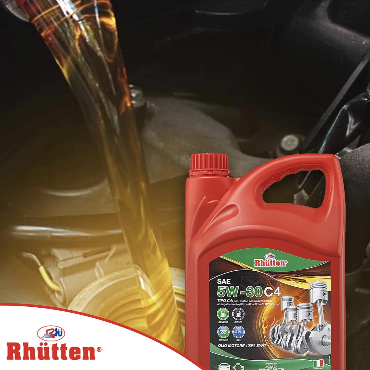 Olio motore 5W-30 C4 4 litri Rhutten