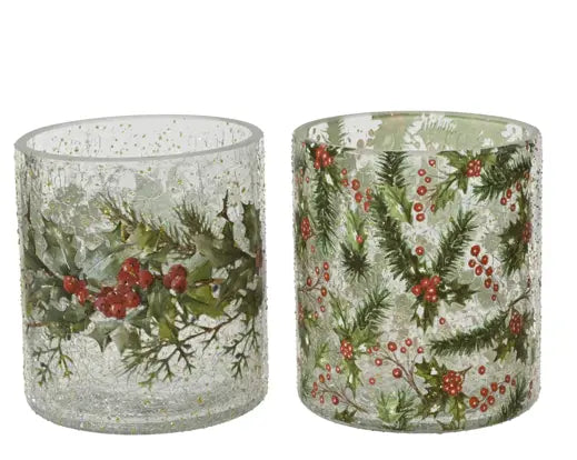 Porta Tealight Natalizio in Vetro 9x10cm H Assortito 2 Modelli (2ASS) | Kaemingk