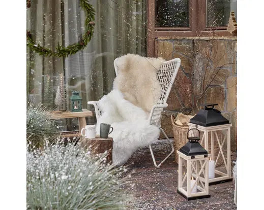 Set 2 Lanterne Decorative con Struttura in Legno | Kaemingk