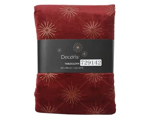 Tovaglia Natalizia Rettangolare 140x240cm Colore Rosso | Kaemingk