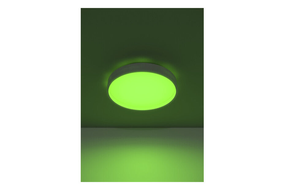 Plafoniera LED MASSIGNANO-Z 2400 Lumen, Struttura in Acciaio con Controllo Remoto, Domotica Smart | EGLO