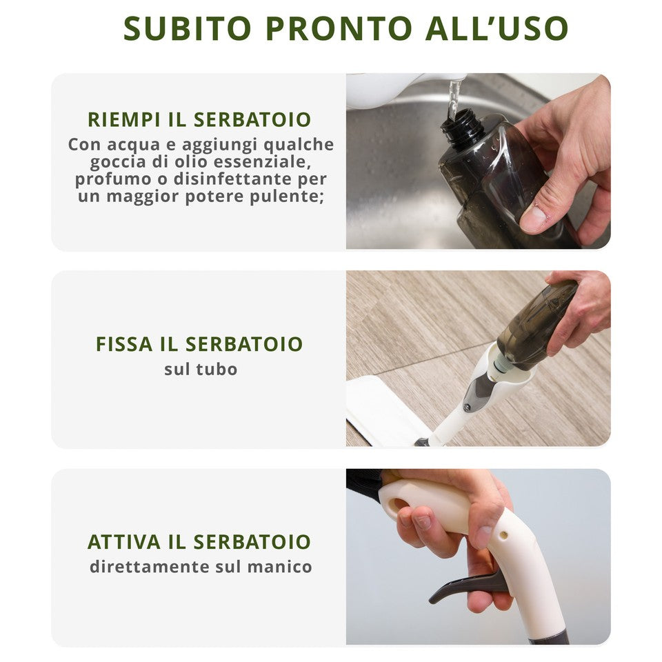 Spray Mop Kasanova 500ml Bianco: Pulizia Pavimenti Facile e Veloce
