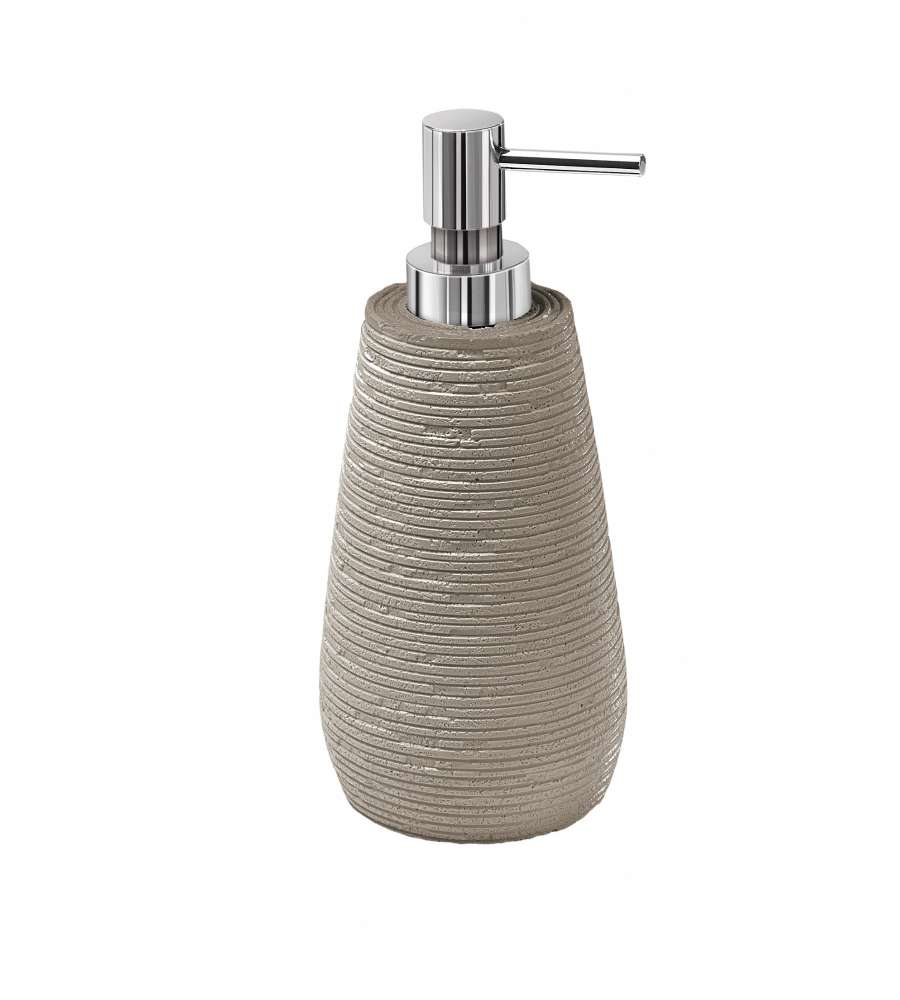 Dosatore sapone Gemini tortora con pompa cromata Gedy