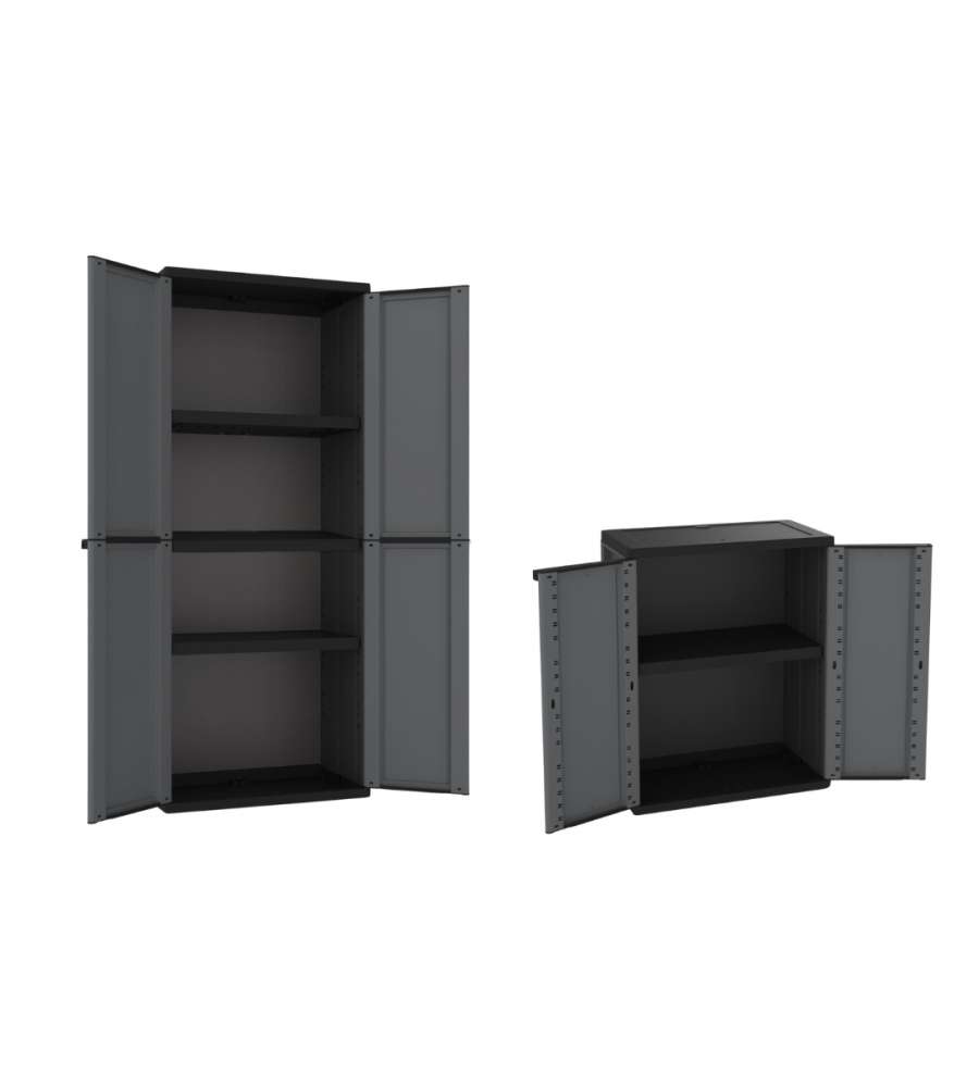 Armadio da esterno Space Saver grigio/nero