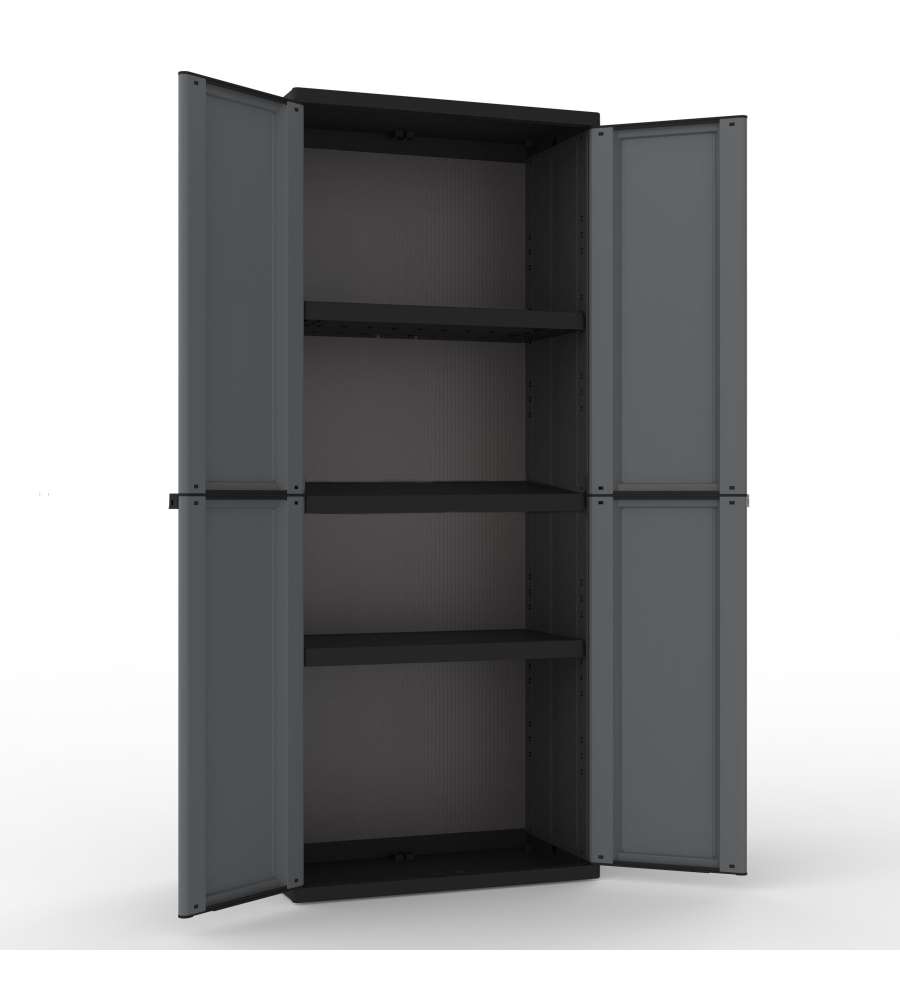 Armadio da esterno Space Saver grigio/nero