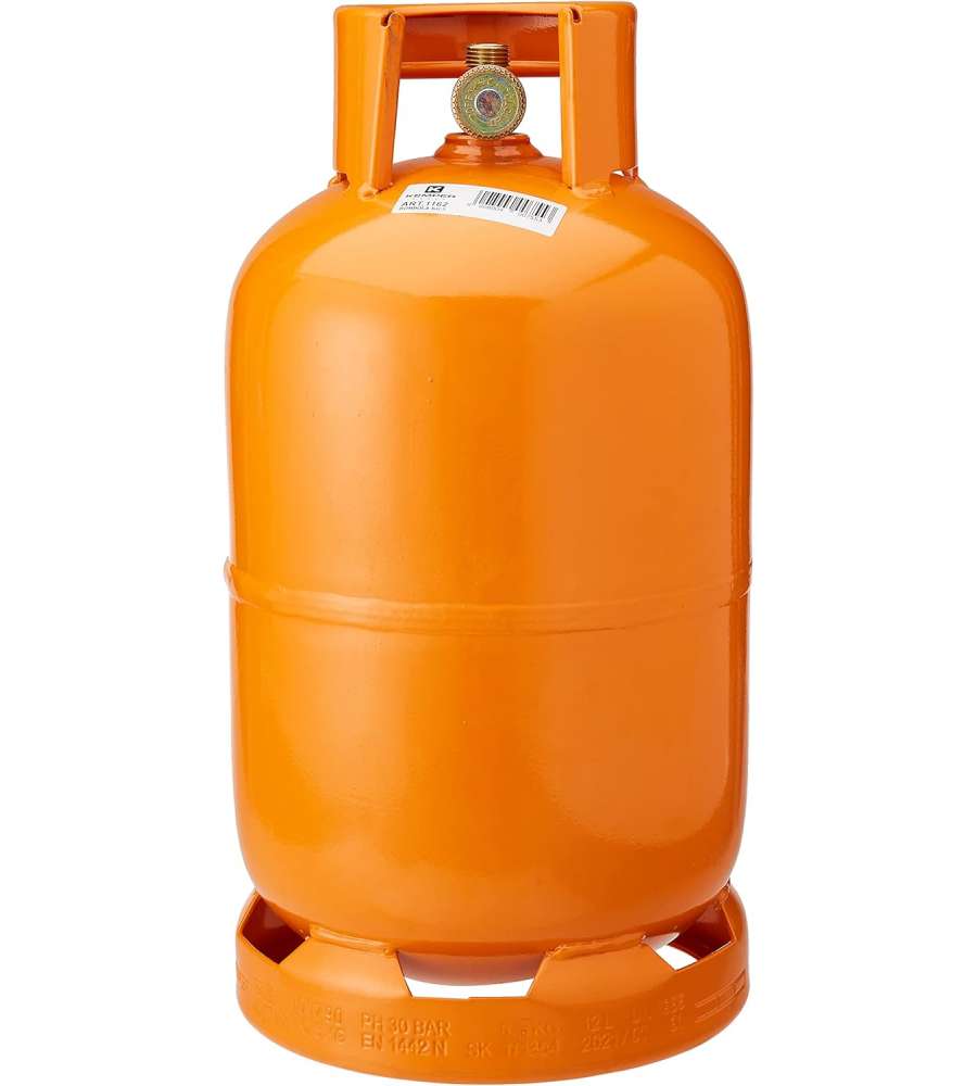 Bombola Gas Kemper 5 kg con Rubinetto e Valvola di Sicurezza, Serbatoio Ricaricabile per Campeggio e Saldatura | Kemper