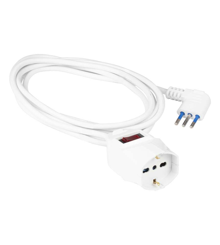 Prolunga Elettrica 5m Multipresa Pluristandard + Interruttore Polypool