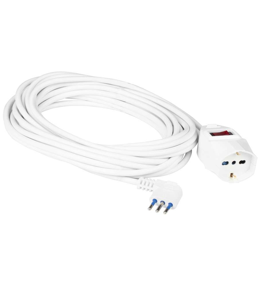 Prolunga Elettrica 1.5m Multipresa Pluristandard + Interruttore Polypool