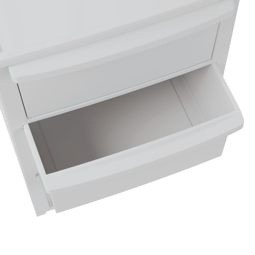 Cassettiera Artplast 4 Cassetti Effetto Intrecciato, Mobiletto in Polipropilene Bianco 39x38,5x79 cm | Artplast