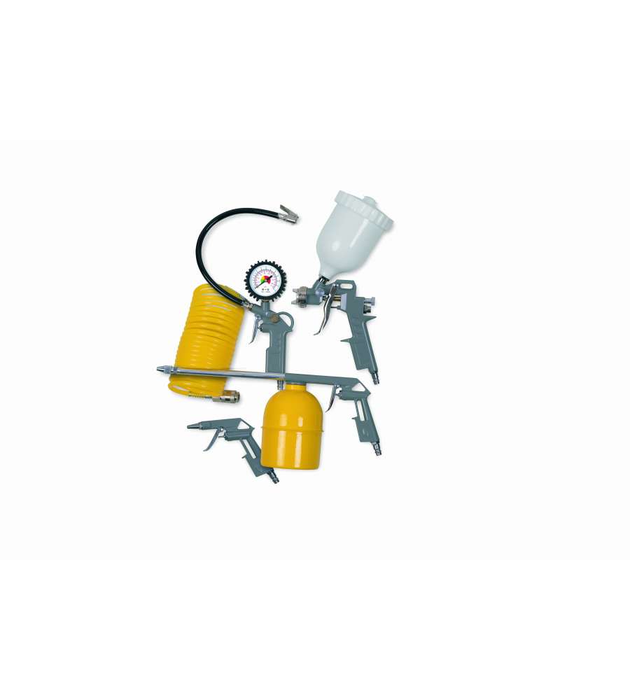 Kit 5 accessori per compressore con pistole e tubo Stanley