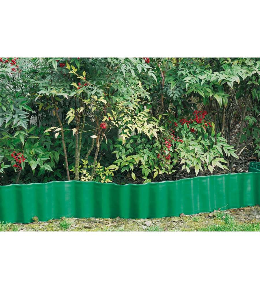 Bordo Ornamentale in PE Verde H.20 x 9 mt Verdemax