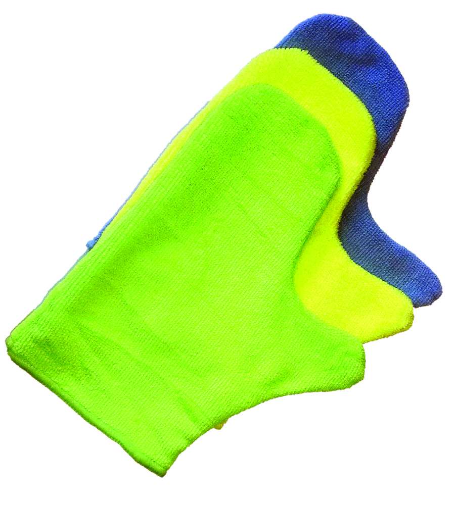 Set 3 guanti microfibra per pulizia Pippo