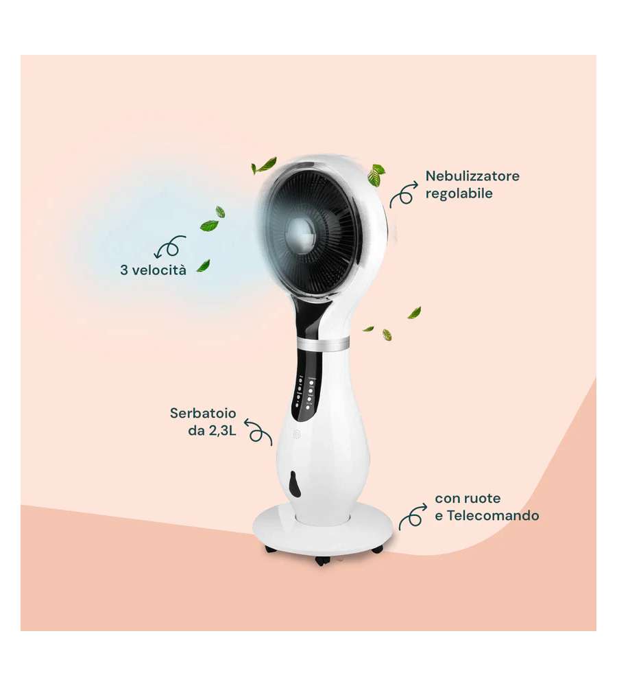 Ventilatore nebulizzatore 3 in 1 umidificatore antizanzare ionizzatore 80W Kasanova