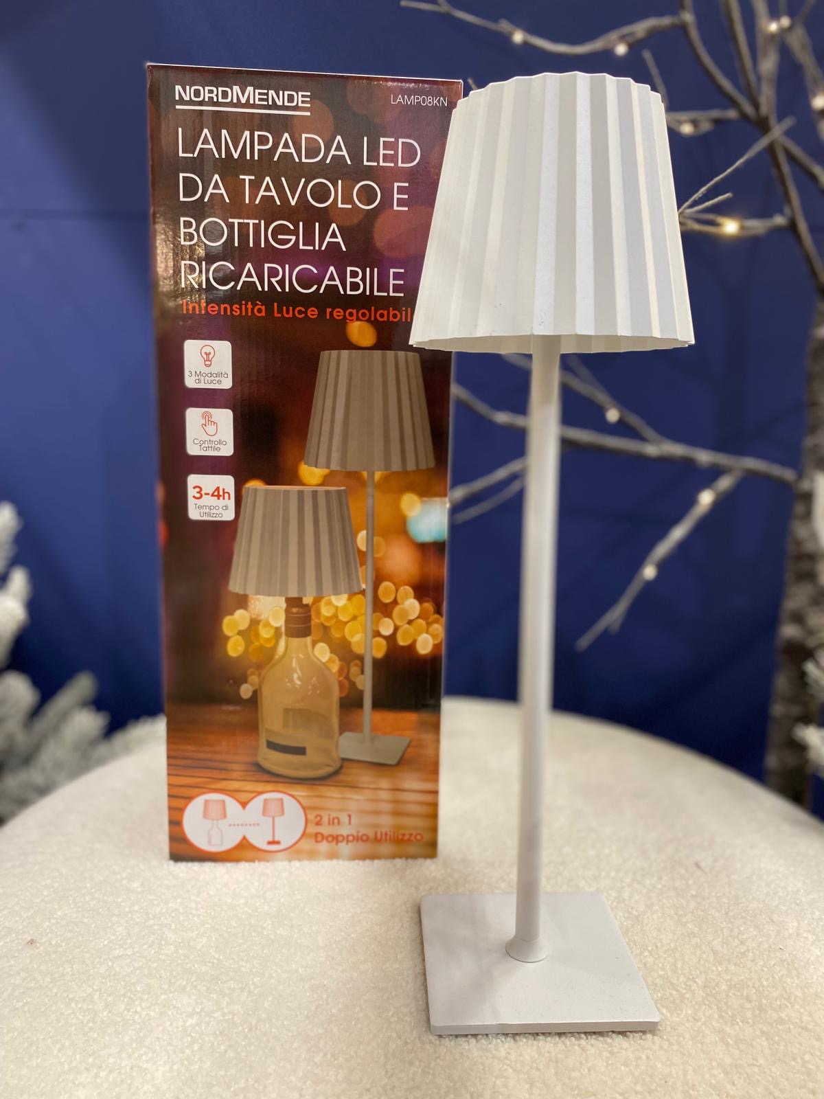 Lampada a led da tavolo o bottiglia colore bianco Kasanova